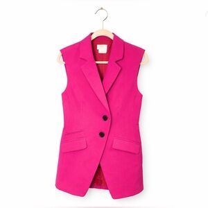 Maeve Anthropologie Tailored City Vest – Hot Pink – XXS